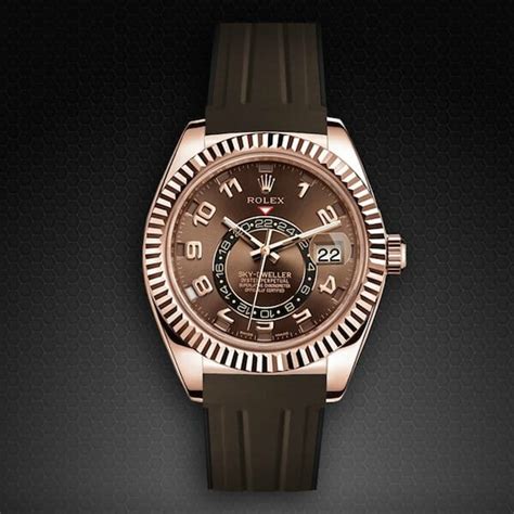 rolex brown rubber strap|rolex rubber strap price.